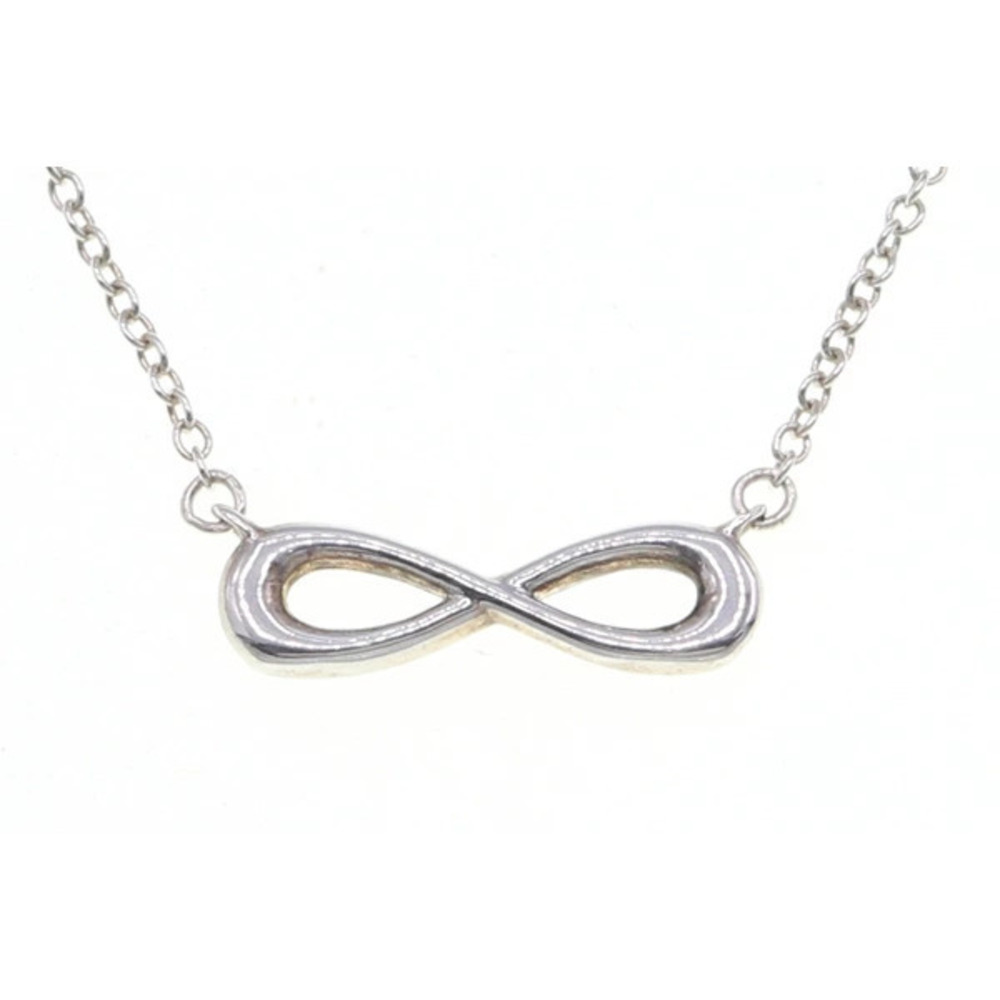 Tiffany Co Necklace Infinity SV Sterling Silver Pendant Choker Accessory - Picture 2 of 6